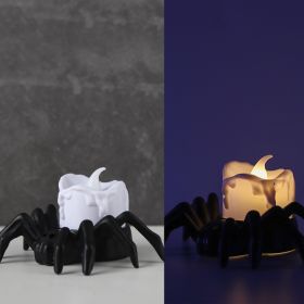 6 Pcs Halloween Spider Lights,LED Flameless Lights