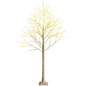 Pre-lit White Twig Birch Tree for Christmas Holiday with LED Lights