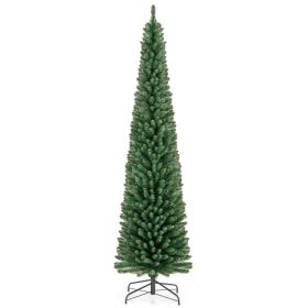 Pencil Christmas Tree with Memory Wire Branch Tips and Warm  LED Lights